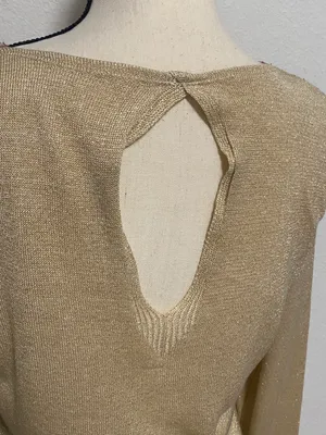 Crisabel Sequence Women Shirt Gold Size M thumbnail 3