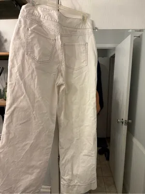 kate spade Cream Wide-Leg Cargo Pants thumbnail 4
