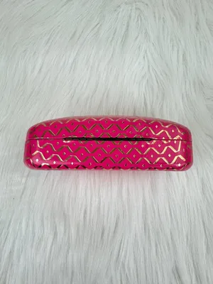 Used Pink Hard Shell Clam Shell Sunglasses Case Travel Storage thumbnail 4