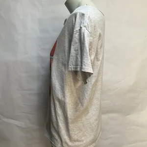 Groovy gray graphic off the shoulder T-shirt thumbnail 4