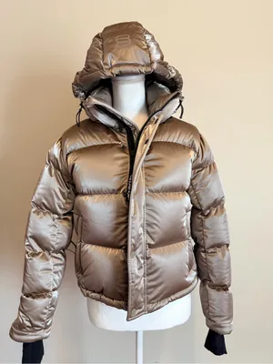 Aritzia The Super Puff Shorty Liquid Shine woman's jacket size 2xs relaxed fit thumbnail 5
