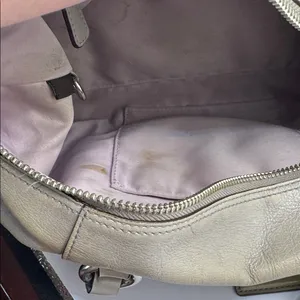 Coach Madison Sabrina 12937 Taupe Pebbled Leather Satchel Crossbody Bag thumbnail 6