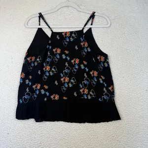 Rebecca Minkoff Camisole Top Womens‎ Medium Black Disney Pleated Hem thumbnail 3