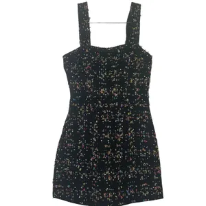Amanda Uprichard Ace Black Confetti Tweed Mini Dress Multi Color Metallic Small thumbnail 2
