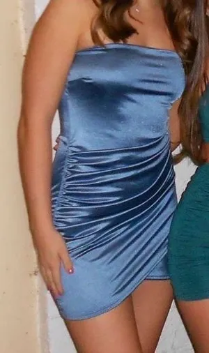 Windsor Strapless blue mini dress thumbnail 1
