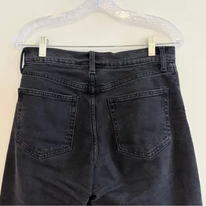 Gap High Rise Stride Black Leg Women's Jeans Black 27W thumbnail 6