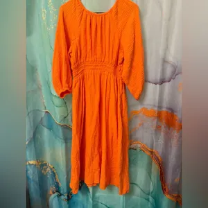 J.Crew V-Neck Midi Dress in Soft Gauze Size Medium thumbnail 6
