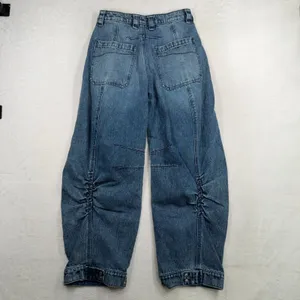 BDG 24 Elise Barrel Jean Blue High Rise Balloon Horseshoe Leg Slouchy Relaxed thumbnail 13