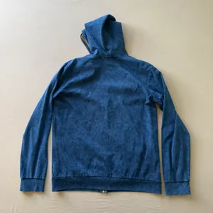 Jay Basics Faux Denim Zip Up Hoodie thumbnail 3