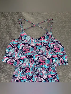 Altar'd State Navy, Pink & Aqua Paisley Maxi Dress thumbnail 2