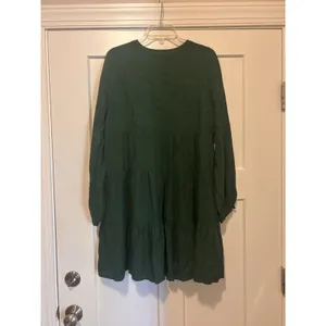 Maeve Green Amber Peasant Boho Festival Tiered Tunic Dress Size Small Modest thumbnail 6