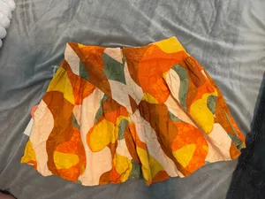 Noel Fe X Mini Skirt Orange Size 4 thumbnail 4