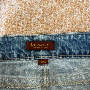 Lee One True Fit Jean Womens 7/8M Blue Bootcut Denim Embroidered Pockets Y2K Vtg thumbnail 5