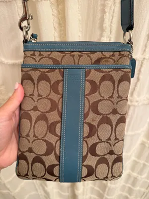 Coach Brown and Blue Crossbody Bag thumbnail 3