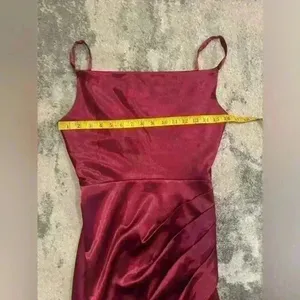 Juniors Burgundy I.N. San Francisco Dress thumbnail 5