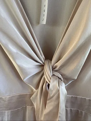 NWT Baltic Born Poppy Satin Midi Dress Champagne Size Large thumbnail 4