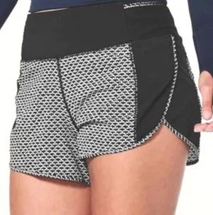 Lululemon Real Quick Running Shorts Monochromic Black Size 10 Lined thumbnail 1