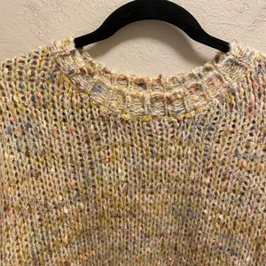 Lulu's Keep You Warm Beige Multi Chunky Knit Sweater Size Large thumbnail 4