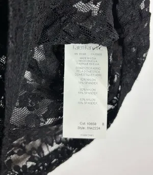 Karen Kane Lace Tee Size XS Black Short Sleeve Crew Neck Whimsigoth Sheer thumbnail 6