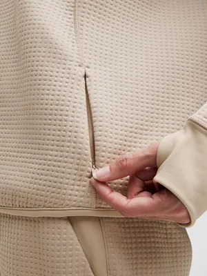Lululemon Waffle-Knit Crewneck Long-Sleeve Shirt Mojave Tan / Bon size 8 thumbnail 2