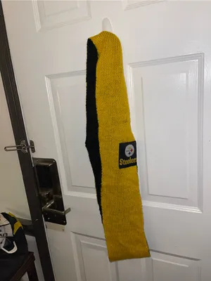 Pittsburgh Steelers Yellow & Black Knit Scarf, By Forever Collectibles 67”x7” thumbnail 4