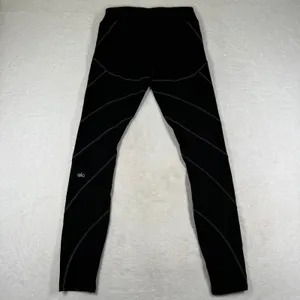 Alo Yoga Womens Black Moto High-Waist Contrast Stitch Leggings Small RN87370 thumbnail 7