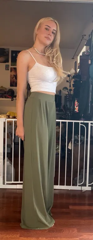 Privy Olive Trousers  thumbnail 1