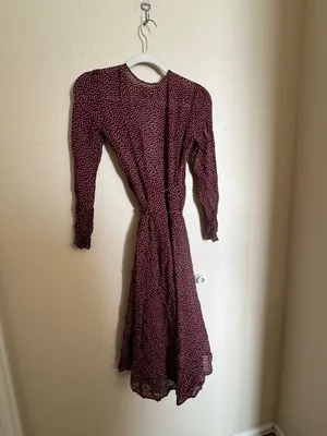 Reformation‎ Tessa Floral Wrap Midi Dress Sz Small Long Sleeve Ditsy Cottage thumbnail 5