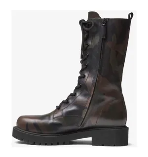 Michael Kors Brenna runway camo leather lace-up boots thumbnail 3