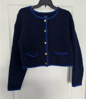 Gap Boucle Cropped Sweater Jacket thumbnail 5