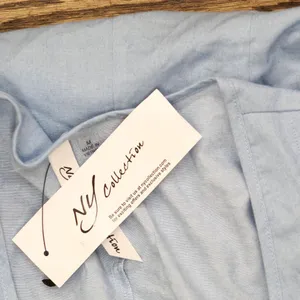 NWT Ny Collection Chambray Dress with Chain Details Light Denim Blue M thumbnail 4
