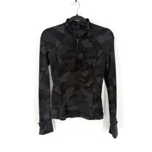 Lululemon Its Rulu Run Half Zip Heritage 365 Camo Deep Coal‎ Multi Pullover Sz 4 thumbnail 3