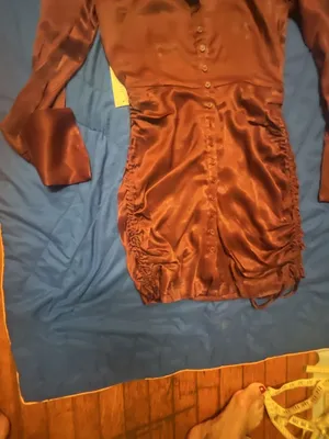 Bardot Sui Shirt Dress in Burgundy Satin thumbnail 6