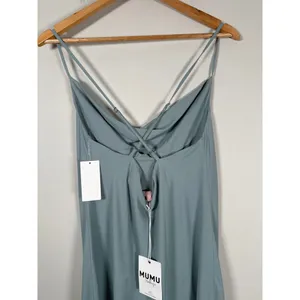 Show Me Your Mumu Verona Cowl Neck‎ Dress Deep Sage Chiffon Womens Size M thumbnail 7