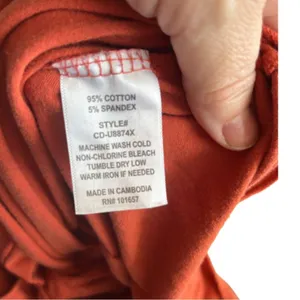 Chic soul slouchy long sleeve tunic ORANGE RUST 2X thumbnail 5