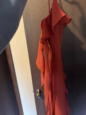 Azazie Bridesmaid Dress Terracotta Chiffon thumbnail 2