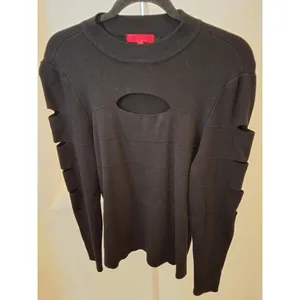 Jennifer Lopez Size XXL Womens Slash-Sleeve Mockneck Black Sweater NWOT thumbnail 2