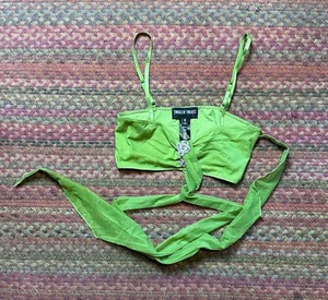 Trickz N Treatz Dolls Kill Green Mesh Wrap Costume Toxic Birnet Spears thumbnail 1
