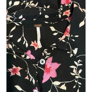Free People Womens Dress Black Lighten Up Floral Mini Shirtdress Boho Size Small thumbnail 5