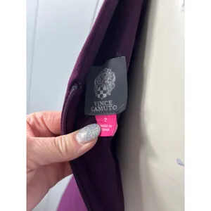 Vince Camuto Ruffle Front Sleeveless Maxi Dress Gown Plum New Size 2 NWOT thumbnail 9