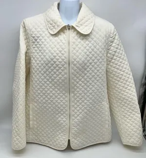 White Stag Quilted Cream Equestrian Styled Puffer Jacket- Size L (12/14) thumbnail 1