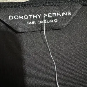 New Dorothy Perkins Black Peplum Top Gold‎ Studded Neckline Hem Women Size XS thumbnail 4