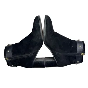 Kate Spade Morgan Pearl Booties Women’s 6B Black Suede Block Heel KE796 thumbnail 5