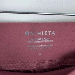 Athleta Attitude II Pant Jogger Tapered Mid Rise Mauve Athleisure Casual Size 8 thumbnail 5