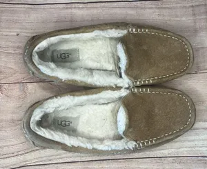 UGG slippers shoes Womens 8 beige Ansley chestnut moccasin house shoe comfort thumbnail 10