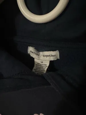 Better Together Navy Hoodie with Pink Hibiscus Graphic thumbnail 3