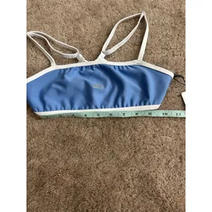 Alo Yoga Airlift Charger Bra Crystal Clear Blue/White XXS New RARE thumbnail 6