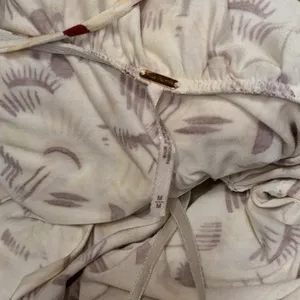 NWOT Free People Daria Graphic Maxi Dress in Ivory Combo open back M thumbnail 5