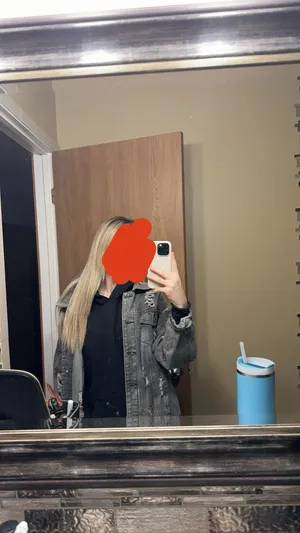 Over sized Dark washed Jean jacket Gray Size M thumbnail 2