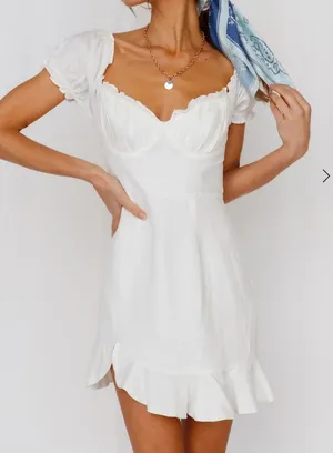 Hello Molly Boutique White Mini Dress thumbnail 1